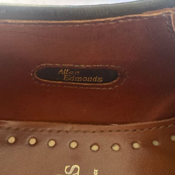 ALLEN EDMONDS Men’s Brown Leather Lace Up Shoes Size 9.5D - Picture 10 of 11